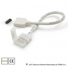 Conector Rápido a 4 Pines 10mm con Cable para Tiras LED RGB SIN Soldadura